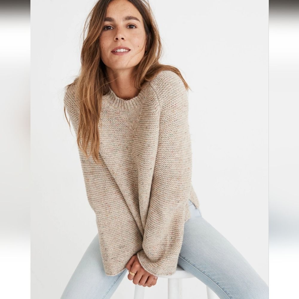Madewell Flecked Wide-Sleeve Pullover Sweater Size XXS